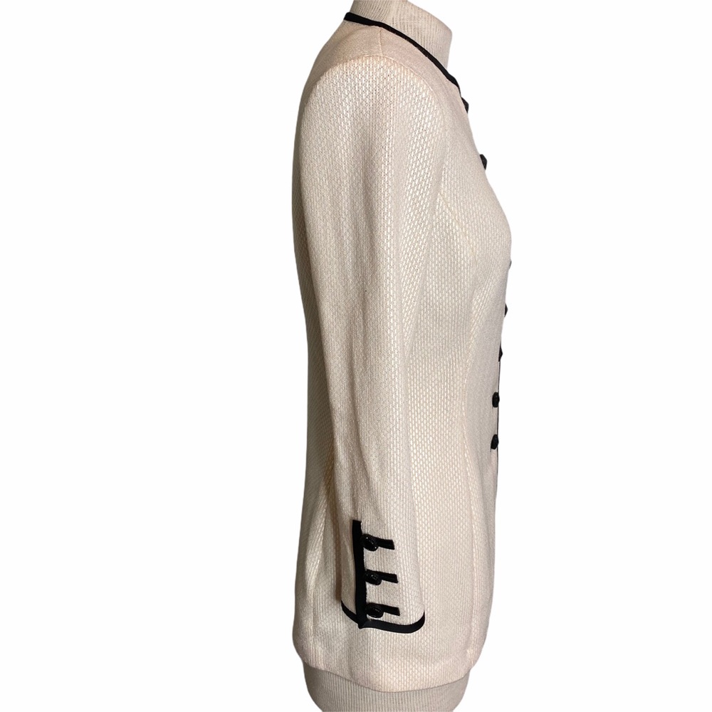 St. John by Marie Gray Sequin White/Black Blazer - Picture 2 of 8